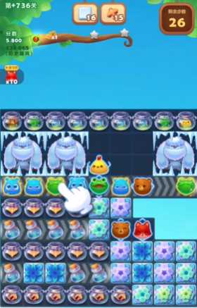 开心消消乐隐藏关736关怎么过