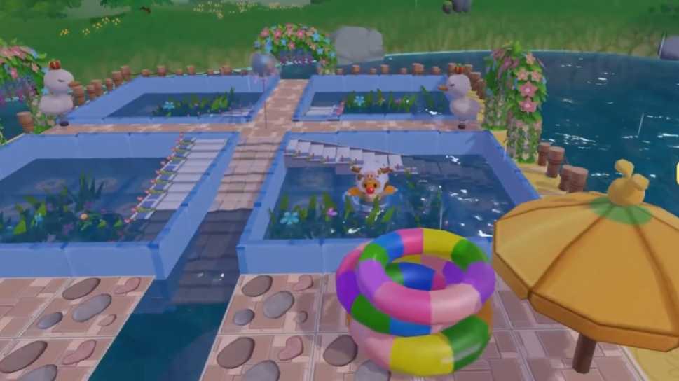 摩尔庄园泳池怎么放天上