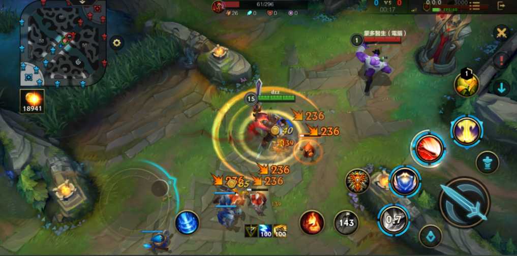 英雄联盟手游诺手如何打盖伦