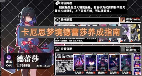 卡厄思梦境德蕾莎养成指南
