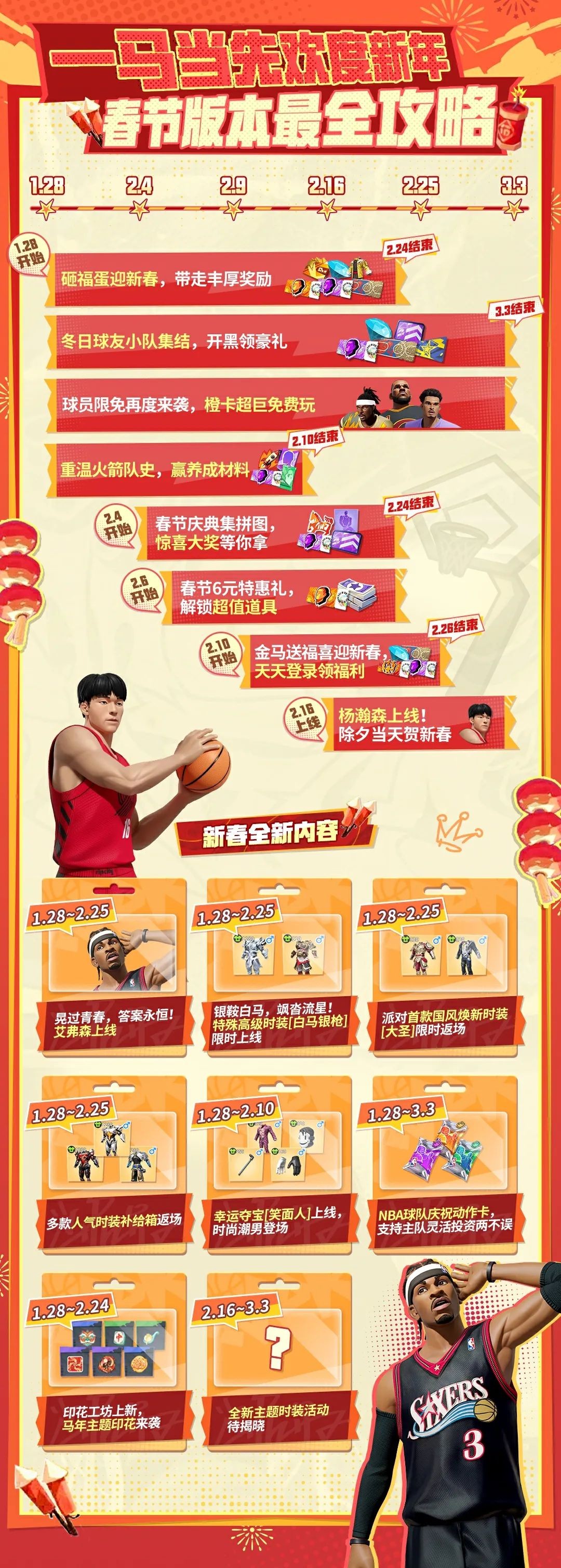 全明星街球派对春节版本有哪些福利