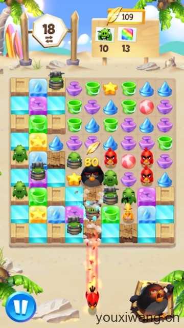 愤怒的小鸟消除赛截图