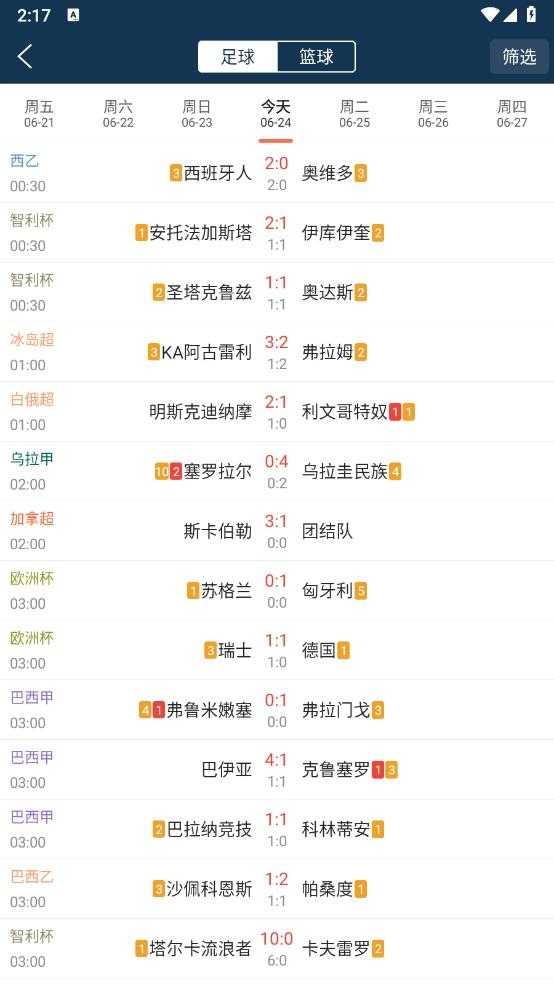 球探体育比分截图