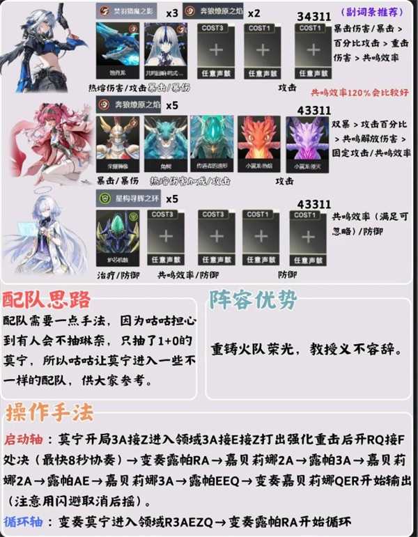 鸣潮莫宁强力队伍搭配推荐