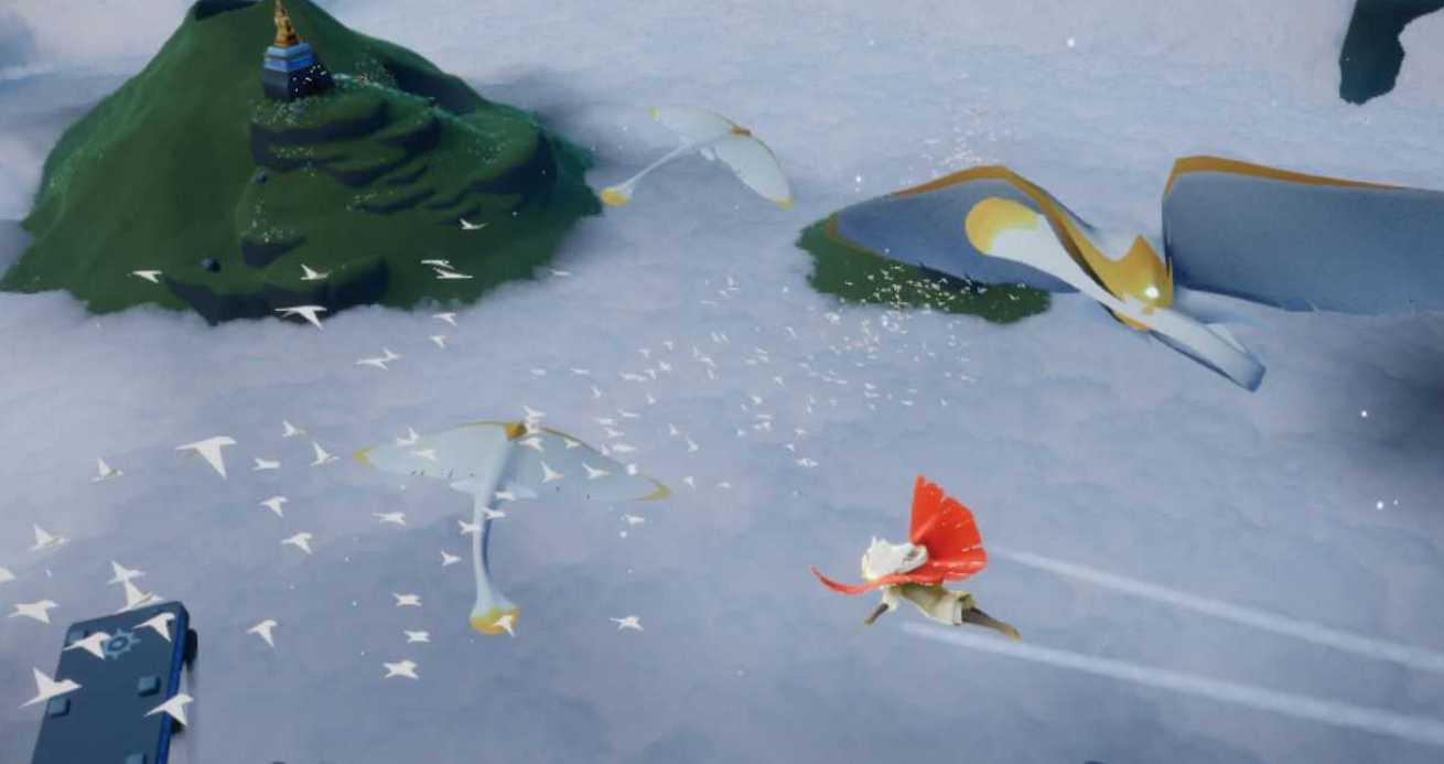 光遇无翼怎么从遥鲲上下来