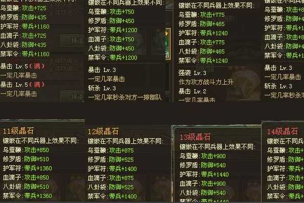 攻城掠地晶石技能怎么搭配