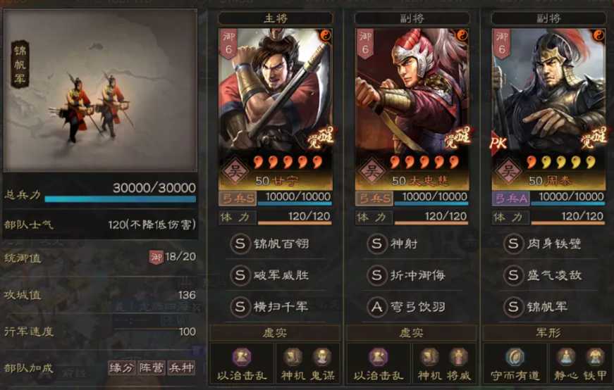 三国志战略版甘宁太史慈配什么