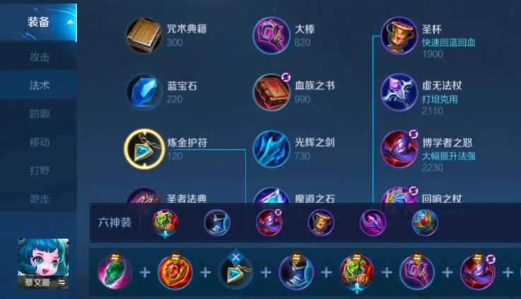 王者荣耀蔡文姬出装什么