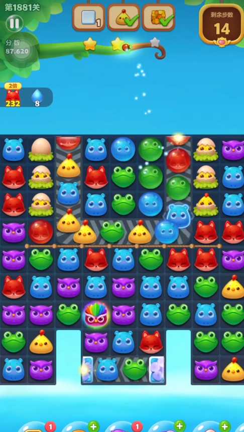 开心消消乐1881关怎么过关 开心消消乐1881关怎么过关