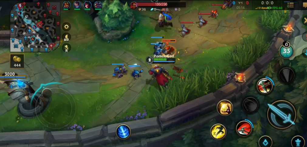 英雄联盟手游诺手如何打盖伦