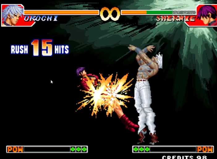 拳皇97屠蛇大蛇怎么连两个阳光