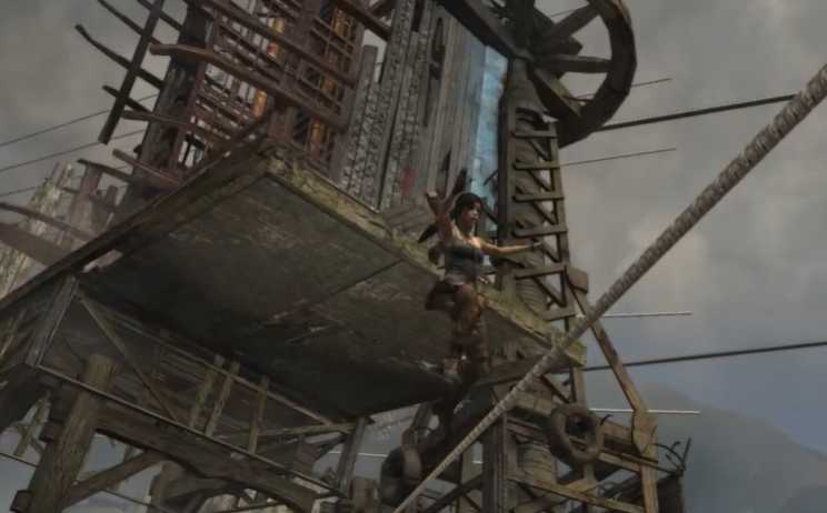 古墓丽影滑索那一关怎么过