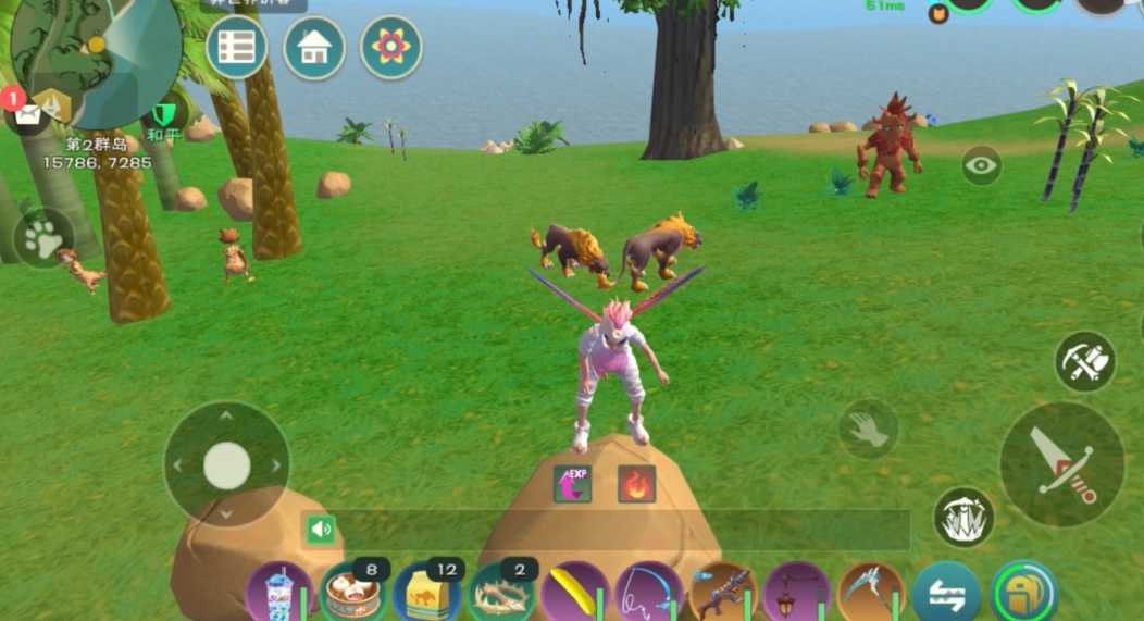 创造与魔法剑齿虎饲料和刷新位在哪 创造与魔法剑齿虎饲料和刷新位在哪