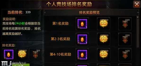 全民奇迹竞技场有什么用