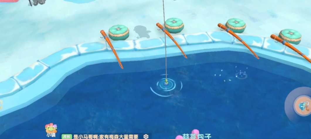 摩尔庄园怎么站在水里